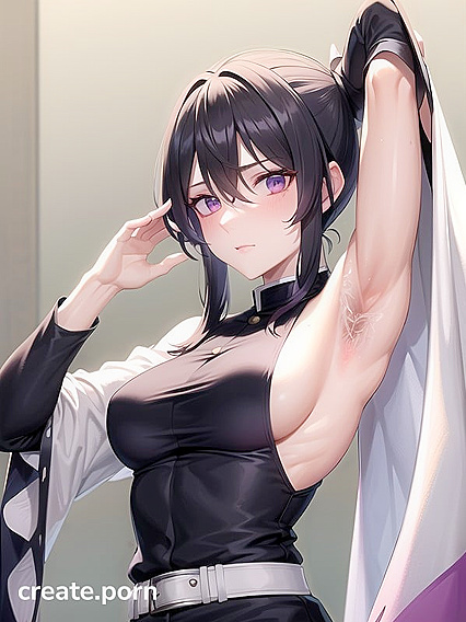 Shinobu Kochou's Hairy Armpits CauseEmbarrassing Pleasure in Hentai AIPorn