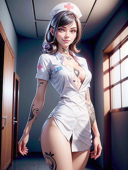 Black-Haired Beauty Stands Proud in 3D Hentai AI Action