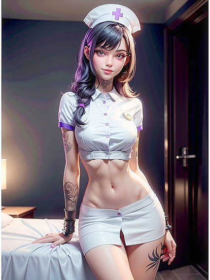 Small Breasts and Tattoos in Tight Clothes for Steamy Hentai Action