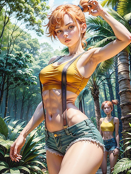 Misty from Pokémon with Round Breasts in Steamy Hentai Action