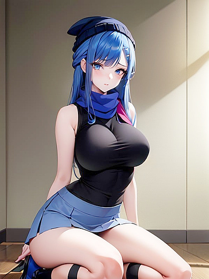Dawn from Pokémon Kneels Submissively in Sensual Hentai Scenes