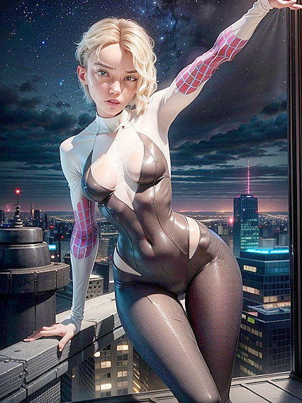 Fit Girl 18+ Strips Down for Steamy Rooftop Hentai Action
