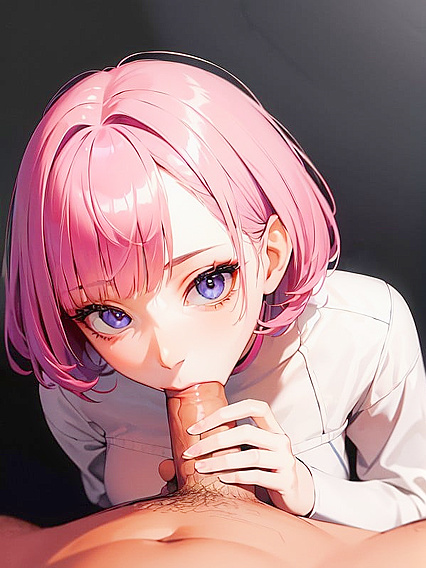 Pink-Haired Bobcut Babe Enjoying Blissful Hentai Pleasure