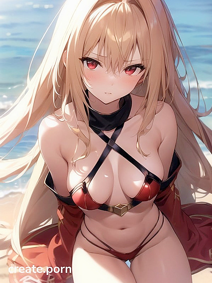 Red-Eyed Beauty Braided and Dominant in Top-Down Hentai Action