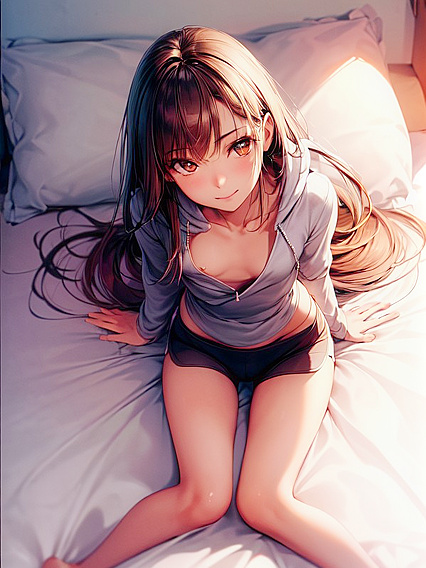 18-Year-Old Brown-Eyed Beauty Enjoys Long-Length Hentai Pleasure