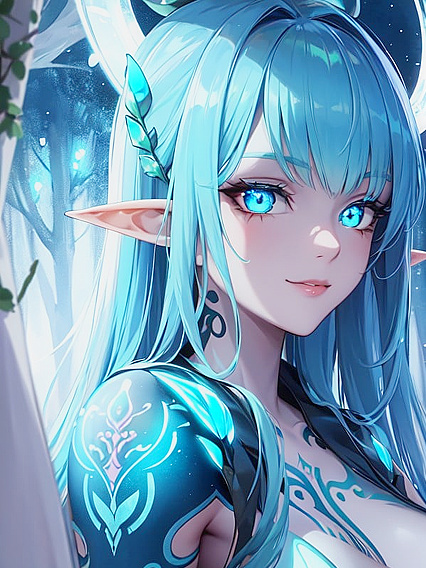 Elvish Seduction at Night: Intimate Close-Up Hentai Pleasure