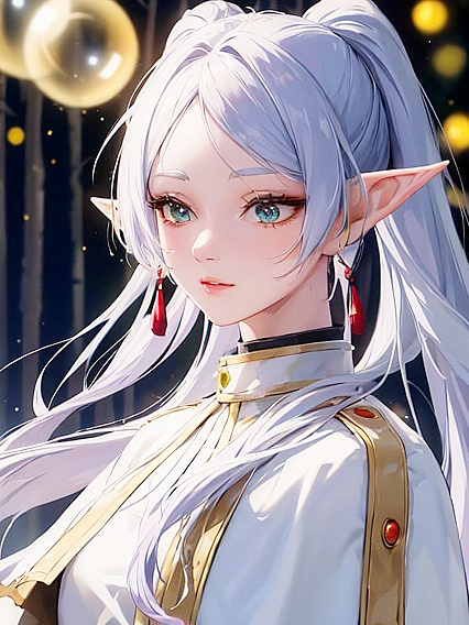 Ethereal Beauty with Lavender Lips in a Magical Forest for Hypnotic Hentai Pleasure