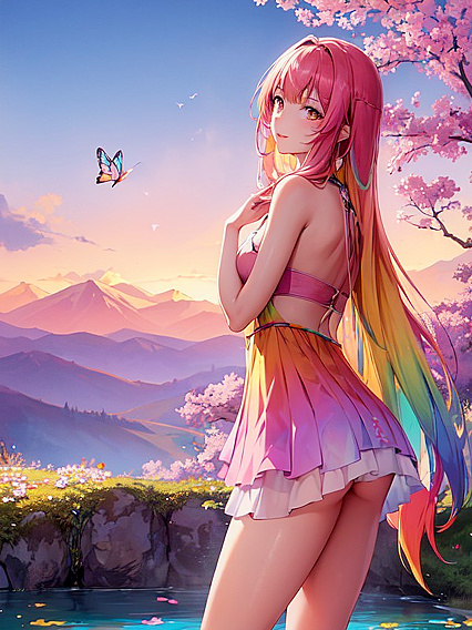 Violet Stones and Prismatic Skies: A Panoramic hentai Adventure