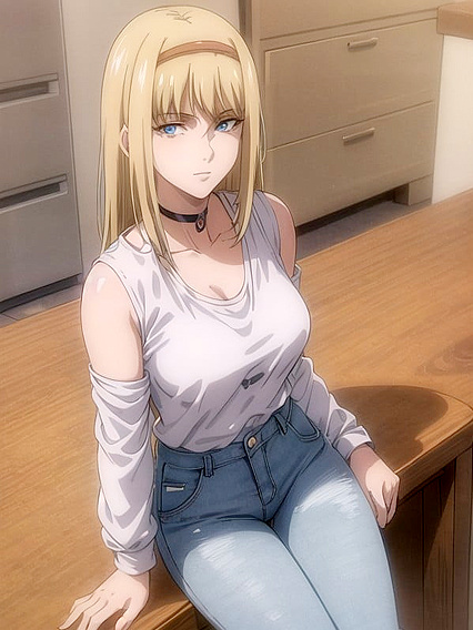 90s Styled Long Sleeve Blouse Fetish in Steamy Hentai AI Image
