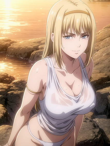 Big Boobs Spill Out of Oversized T-Shirt in Steamy Hentai Action