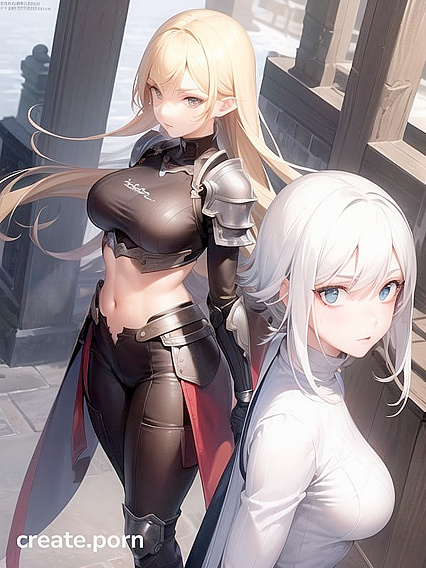 Embarrassed Girl 18+ with Crossed Arms in Seductive Hentai Action