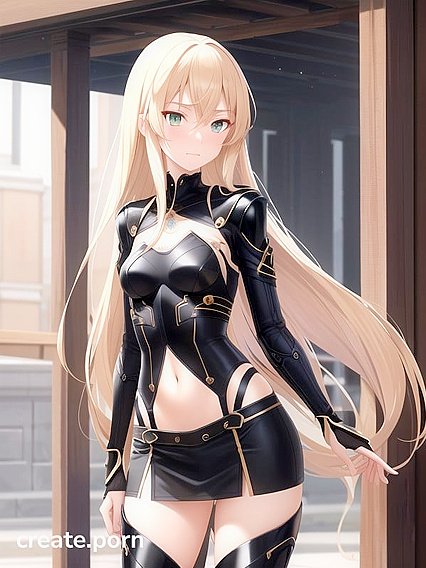 Green-Eyed Warrior in Full Plate Armor Tempts You in Skirty Hentai Action