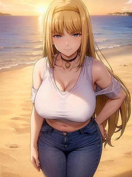 Ymir from Attack on Titan Wearing an Oversized T-Shirt for Sexy Hentai Fun