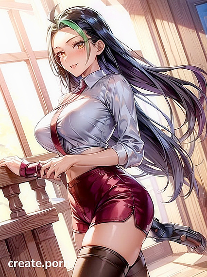 Thigh-High Socks and Tight Cotton Shorts in Ultra-Detailed Hentai Action