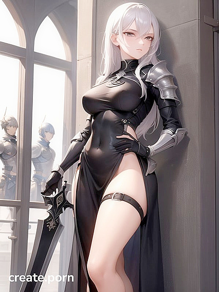 Sword-Wielding Warrior Shows Off Her Armored Midriff in Steamy Hentai Scenes