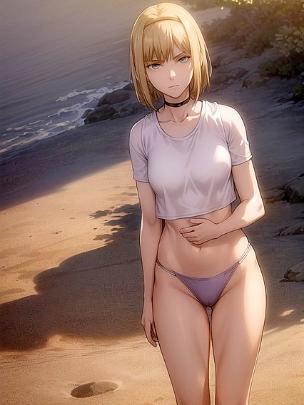 Sunny at 18 Teasing in a Thong for Intense Hentai Pleasure