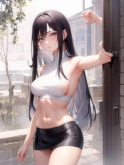 Large Breasted Beauty in Mini Skirt Takes OnExciting Hentai Adventures