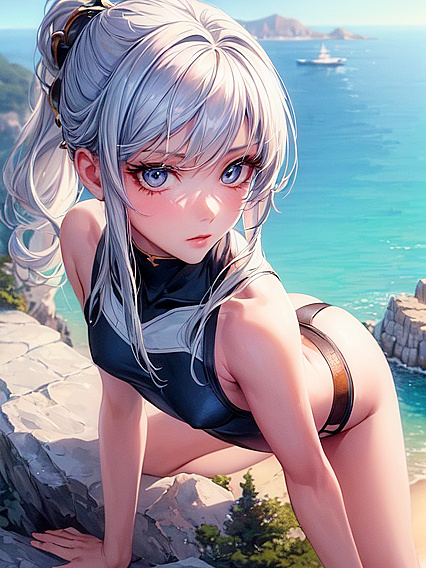 Climbing Cliffs and Crawling in Peaceful Poses for Intense Hentai Pleasure