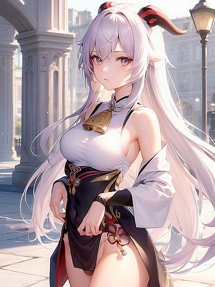 Ganyu's Sultry Waist Shots in the Palace for Intense Hentai Pleasure