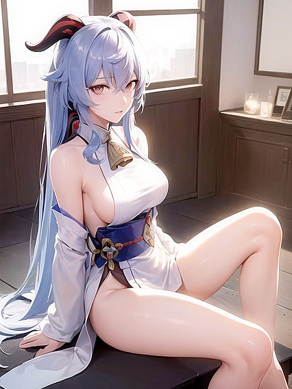 Sunny's Bare Shoulders Seduce in Elegant Hanfu for Steamy Hentai Pleasure