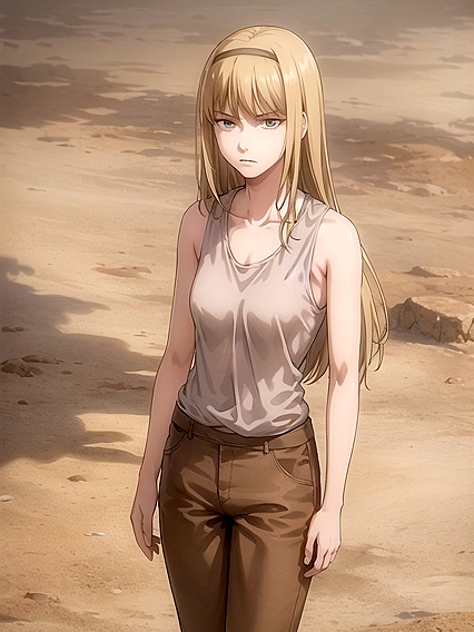 Ymir Fritz from Attack on Titan Seduces in Desert Heat for/front-view Hentai Pleasure