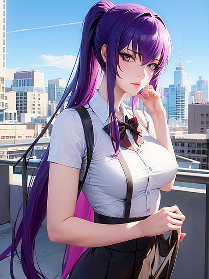 Saeko Busujima Takes the Action to the Rooftop in of the Dead Hentai