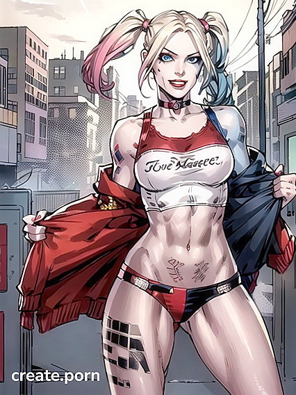 Grinning Fit Girl 18+ Wears Choker in Seductive Hentai Action