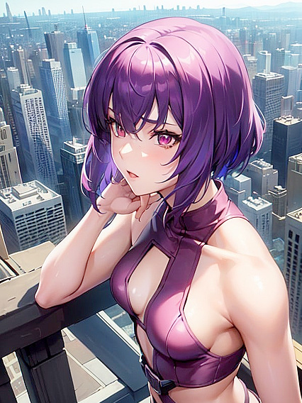 Kusanagi from Ghost in the Shell Teases with Soft Touches and Petite Breasts