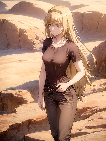 Skinny Girl 18+ Stares at You with Crossed Arms in steamy hentai action