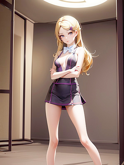 Ace Trainer from Pokémon Poses with Crossed Arms in Steamy Photo Studio Session