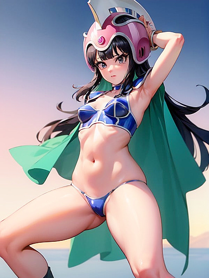 Chichi from Dragon Ball Z Gets Sexy with Small Breasts and Crossed Arms Hentai Fun