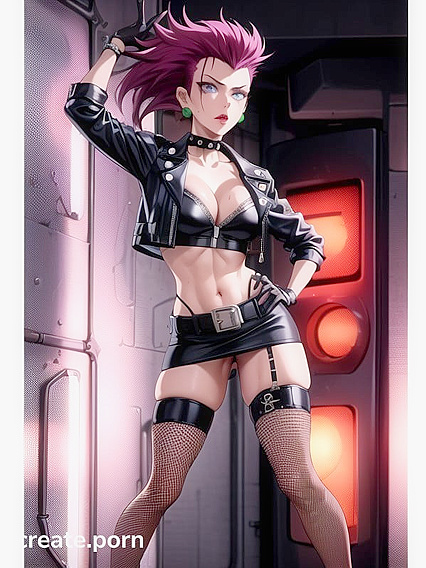 Neon Lit Cityscape: Full Body Action in Mini Skirt Hentai Fantasy