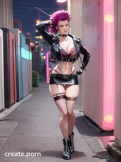 Punk Rock Chick with Mohawk Rides the Dick in Steamy Hentai Action