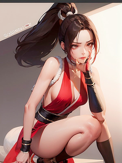 Mai Shiranui Teasing with Touches and Tiny 18+ Tits in Seductive Hentai Action