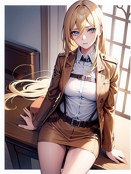 Historia from Attack on Titan Enjoying Petite Breasts in Seductive Hentai Scenes