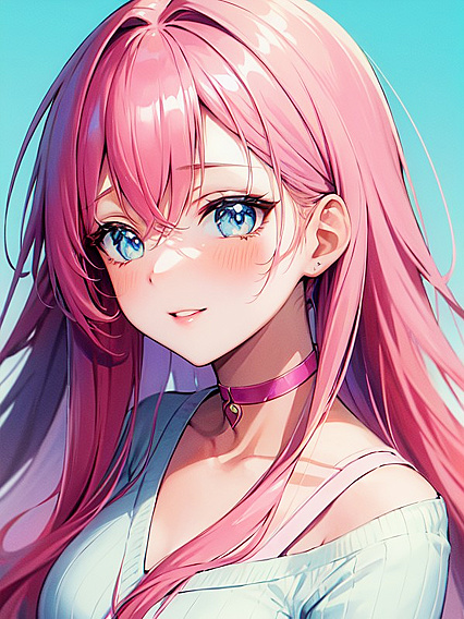Pastel-Haired Beauty with Sparkling Eyes Enjoying Intimate Close-Up Moments
