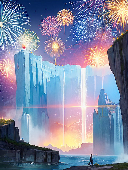 Sudden Firework Explosions Light Up The Sky in Intense Hentai Action