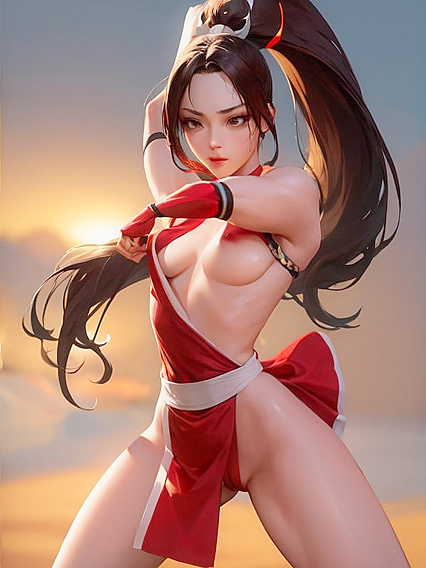Mai Shiranui's Seductive Dance and Tiny 18+ Tits in hentai Ai Action