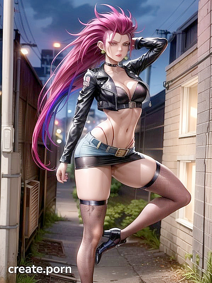 Stylish S-Makeup and Neon Lights Heat up Hot Hentai Action