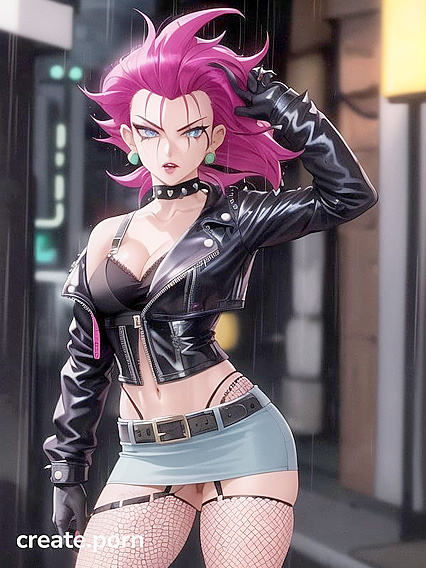 Medium-Ass Beauty Wearing Thong and Choker in Seductive Hentai Action