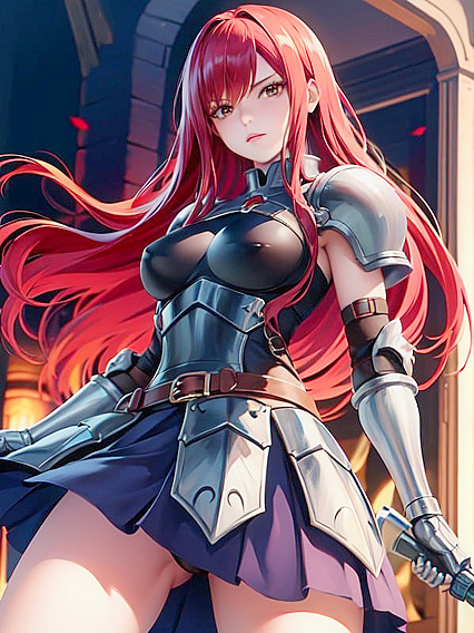 Erza from Fairy Tail Enjoying Intense Pleasure Despite Small Breasts