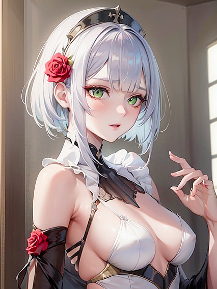 Noelle from Genshin Impact Pleasures Her Small Breasts in Seductive Hentai Action