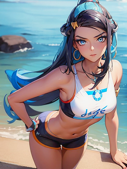 Nessa Rurina from Pokémon Enjoying Intense Hentai Pleasure Despite Small Breasts