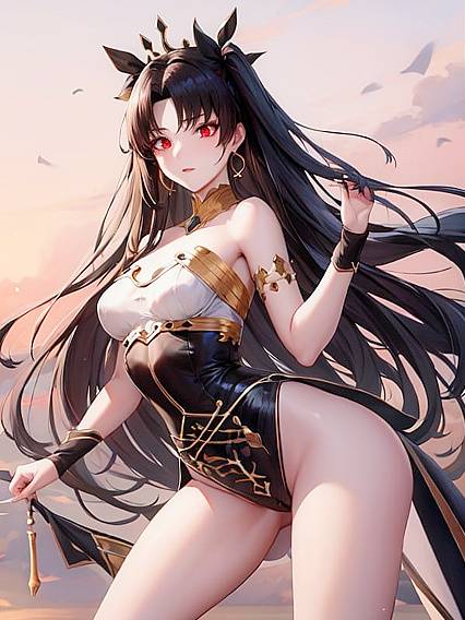 Ishtar from Fate/Grand Order Enjoying Petite Breasts in Steamy Hentai Scenes