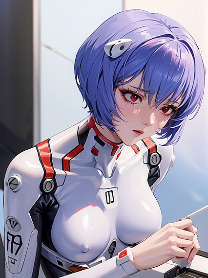 Ayanami Rei from Evangelion Enjoying Intense Hentai Pleasure Despite Small Breasts