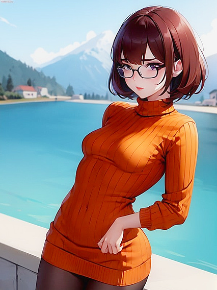 Velma from Scooby-Doo Enjoying Intense Hentai Pleasure Despite Small Breasts