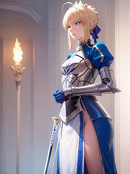 Artoria Pendragon's Small Breasts Take Center Stage in Seductive Hentai Action