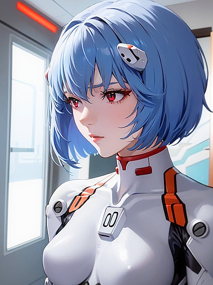 Ayanami Rei from Evangelion Pleasures Her Small Breasts in Seductive Hentai Scenes