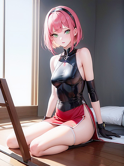 Sakura's Small Breasts Take Center Stage in Seductive Hentai Scenes