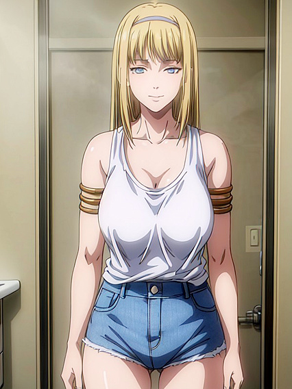 Oversized T-Shirt and Skinny Jeans Action in Sexy Hentai Screencaps